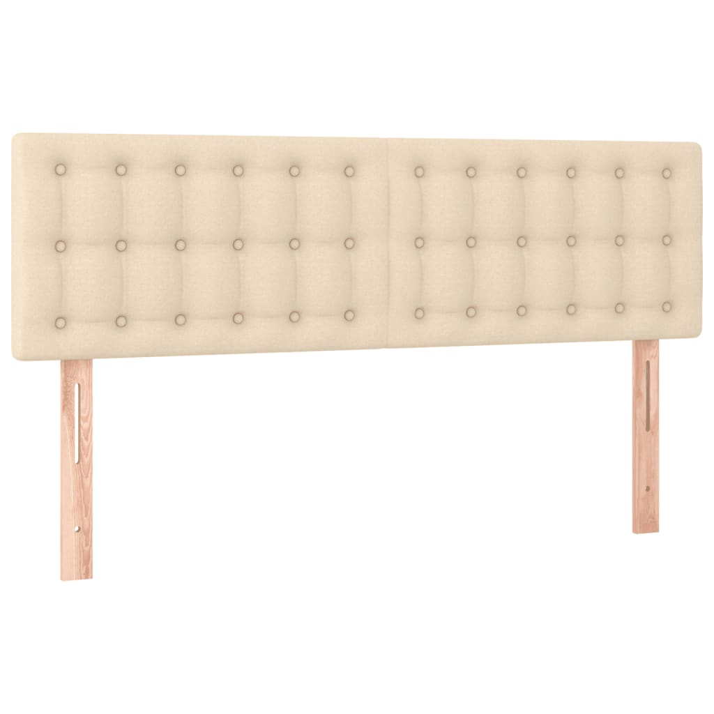 Κρεβάτι Boxspring με Στρώμα Κρεμ 140x190 εκ. Υφασμάτινο - Pakobazaar