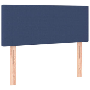 Κρεβάτι Boxspring με Στρώμα Μπλε 80x200 εκ. Υφασμάτινο