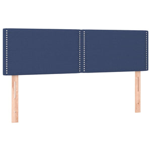Κρεβάτι Boxspring με Στρώμα Μπλε 140x200 εκ. Υφασμάτινο