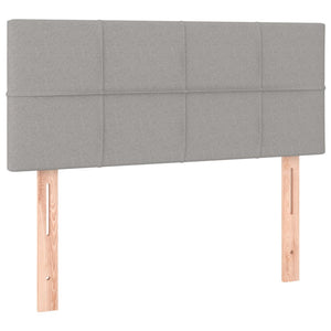Κρεβάτι Boxspring με Στρώμα Ανοιχτό Γκρι 90x190 εκ. Υφασμάτινο