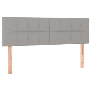 Κρεβάτι Boxspring με Στρώμα Ανοιχτό Γκρι 140x200 εκ. Υφασμάτινο