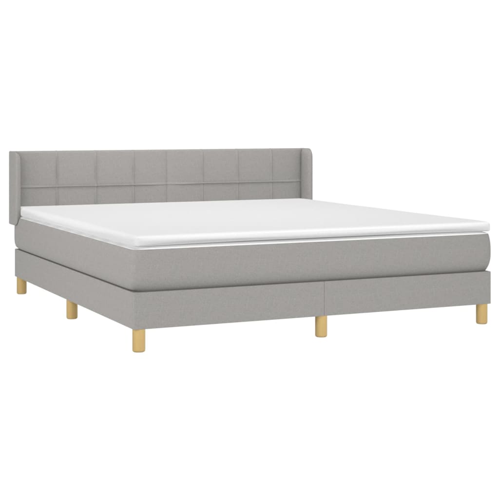 Κρεβάτι Boxspring με Στρώμα Αν. Πράσινο 160x200εκ Υφασμάτινο