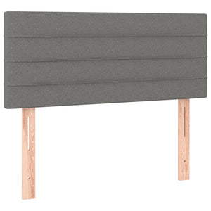 Κρεβάτι Boxspring με Στρώμα Σκούρο Γκρι 90x190 εκ. Υφασμάτινο