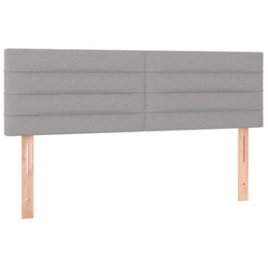 Κρεβάτι Boxspring με Στρώμα Ανοιχτό Γκρι 140x200 εκ. Υφασμάτινο