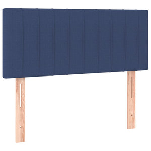 Κρεβάτι Boxspring με Στρώμα Μπλε 100 x 200 εκ. Υφασμάτινο