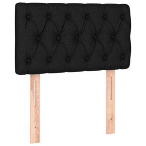 Κρεβάτι Boxspring με Στρώμα Μαύρο 80 x 200 εκ. Υφασμάτινο