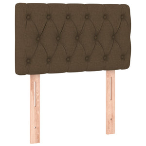 Κρεβάτι Boxspring με Στρώμα Σκούρο Καφέ 80x200 εκ. Υφασμάτινο
