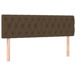 Κρεβάτι Boxspring με Στρώμα Σκούρο Καφέ 140x190 εκ. Υφασμάτινο - Pakobazaar