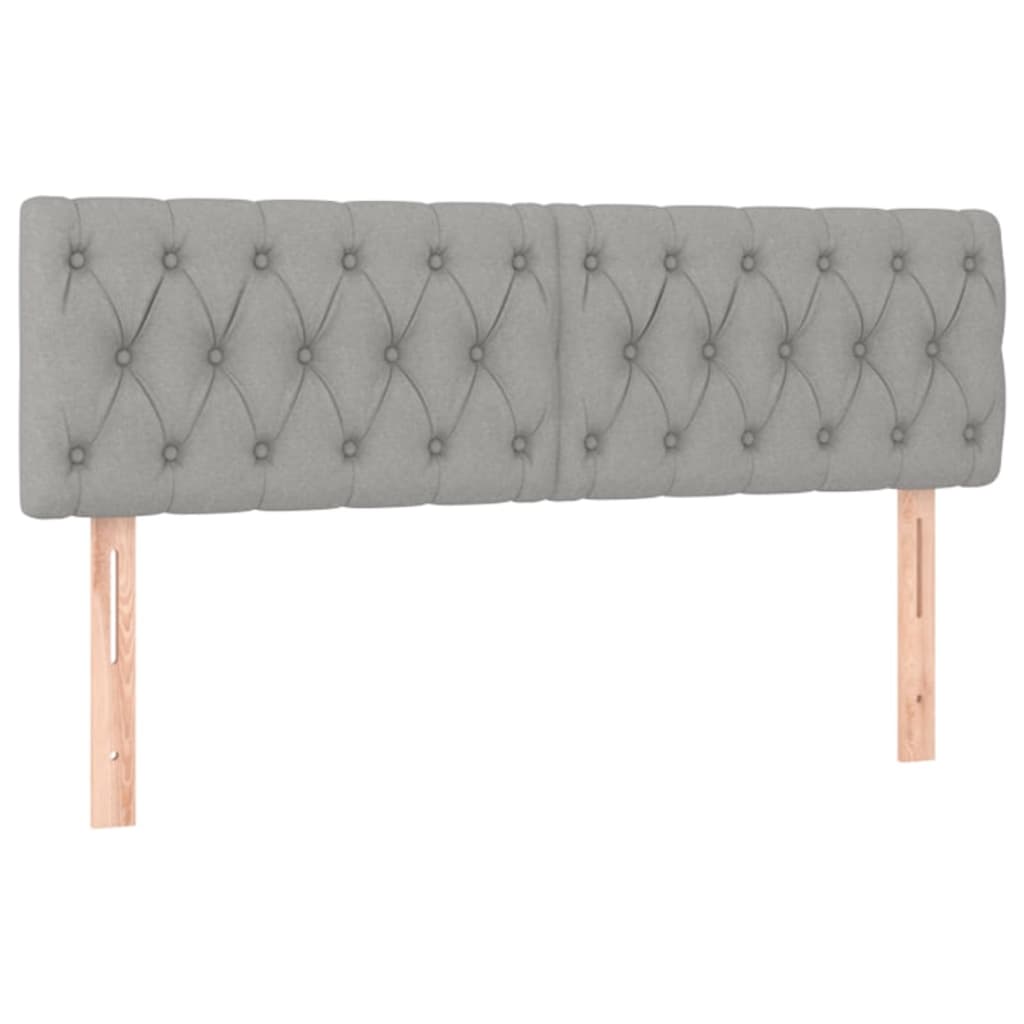 Κρεβάτι Boxspring με Στρώμα Ανοιχτό Γκρι 140x200 εκ. Υφασμάτινο