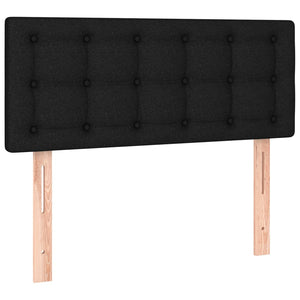 Κρεβάτι Boxspring με Στρώμα Μαύρο 90x190 εκ.Υφασμάτινο