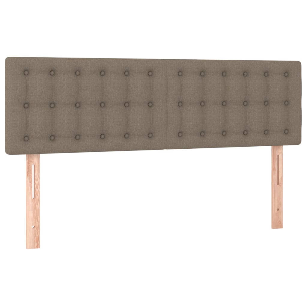 Κρεβάτι Boxspring με Στρώμα Taupe 140x190 εκ. Υφασμάτινο