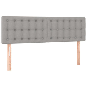 Κρεβάτι Boxspring με Στρώμα Ανοιχτό Γκρι 140x200 εκ. Υφασμάτινο - Pakobazaar