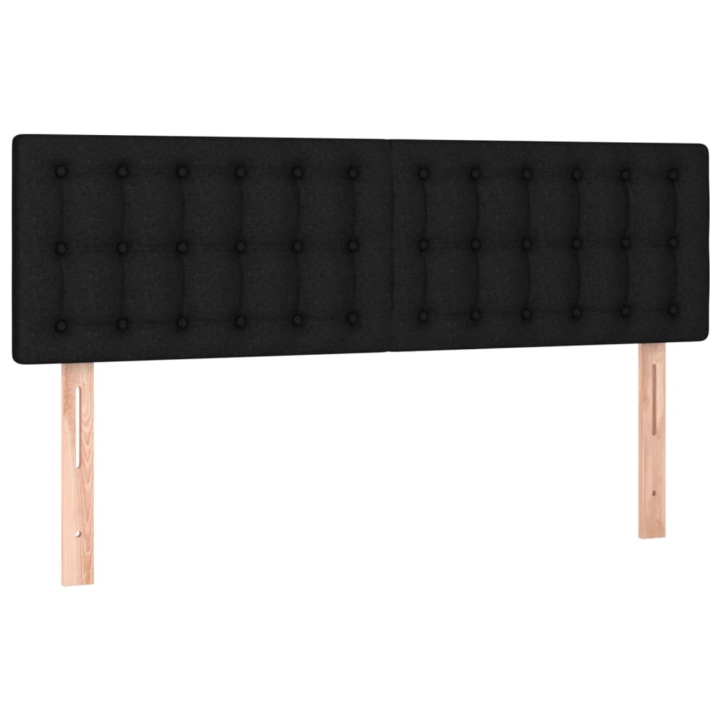Κρεβάτι Boxspring με Στρώμα Μαύρο 140x200 εκ. Υφασμάτινο