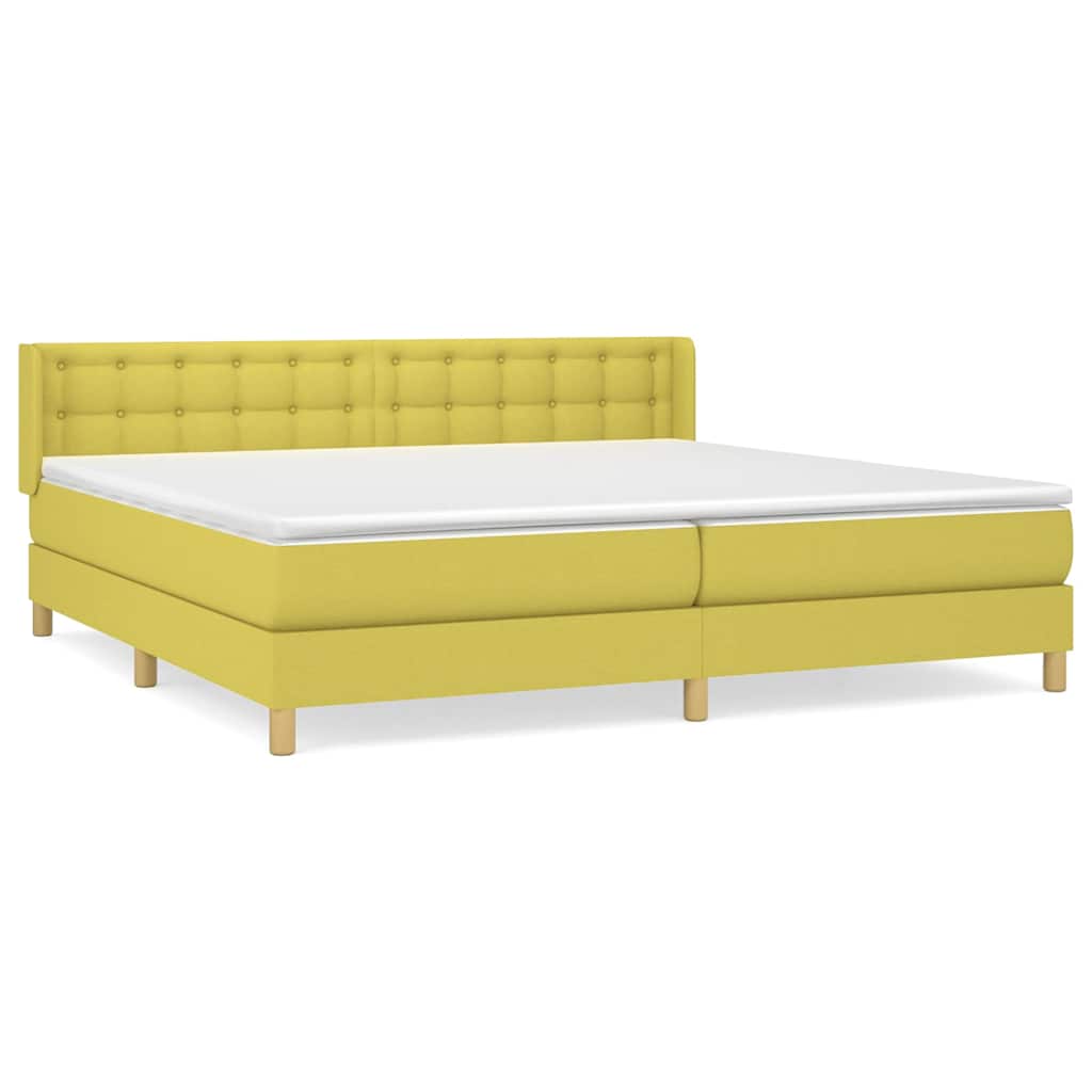 Κρεβάτι Boxspring με Στρώμα Πράσινο 180x200 εκ.Υφασμάτινο