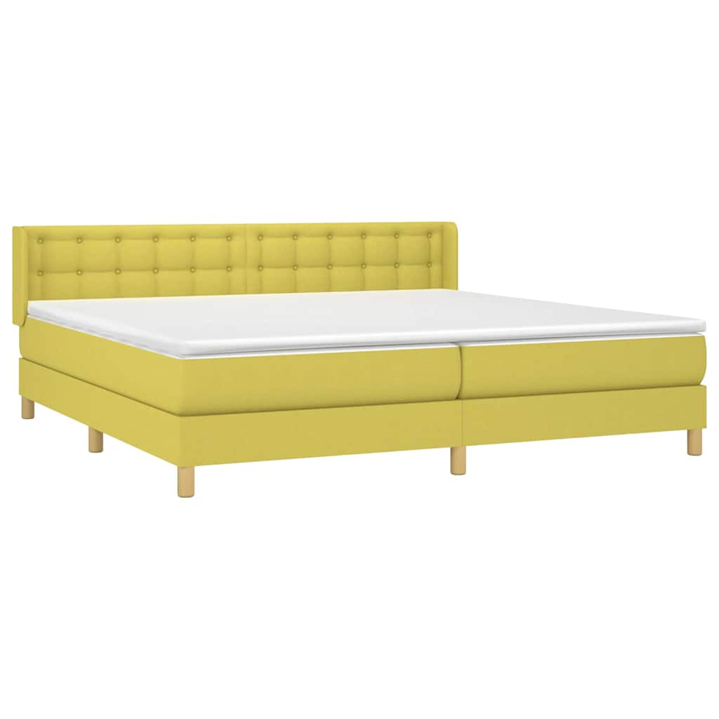 Κρεβάτι Boxspring με Στρώμα Πράσινο 180x200 εκ.Υφασμάτινο