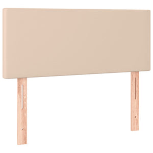 Κρεβάτι Boxspring με Στρώμα Καπουτσίνο 80x200 εκ. Συνθ. Δέρμα