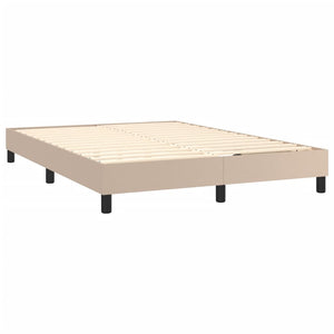 Κρεβάτι Boxspring με Στρώμα Καπουτσίνο 140x190εκ.από Συνθ.Δέρμα
