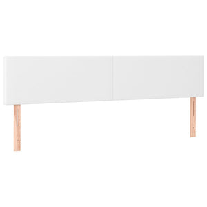Κρεβάτι Boxspring με Στρώμα Λευκό 200x200 εκ. Συνθετικό Δέρμα