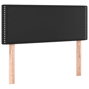 Κρεβάτι Boxspring με Στρώμα Μαύρο 80 x 200 εκ. Συνθετικό Δέρμα