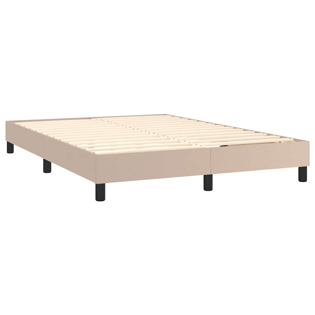 Κρεβάτι Boxspring με Στρώμα Καπουτσίνο 140x190εκ.από Συνθ.Δέρμα