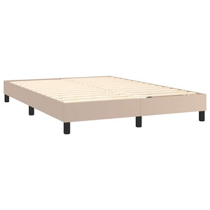 Κρεβάτι Boxspring με Στρώμα Καπουτσίνο 140x190εκ.από Συνθ.Δέρμα