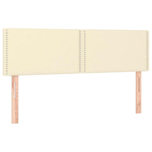 Κρεβάτι Boxspring με Στρώμα Κρεμ 140x200εκ. από Συνθετικό Δέρμα