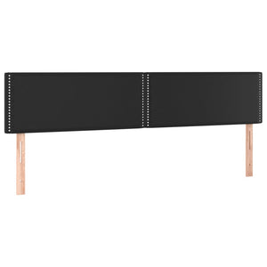 Κρεβάτι Boxspring με Στρώμα Μαύρο 160x200εκ.από Συνθετικό Δέρμα