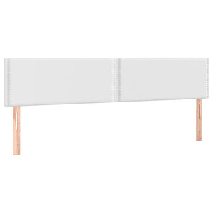 Κρεβάτι Boxspring με Στρώμα Λευκό 180x200 εκ. Συνθετικό Δέρμα