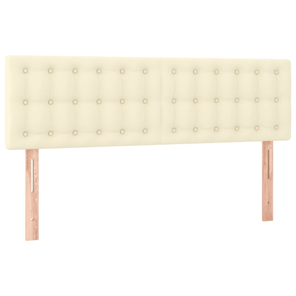 Κρεβάτι Boxspring με Στρώμα Κρεμ 140x200εκ. από Συνθετικό Δέρμα - Pakobazaar
