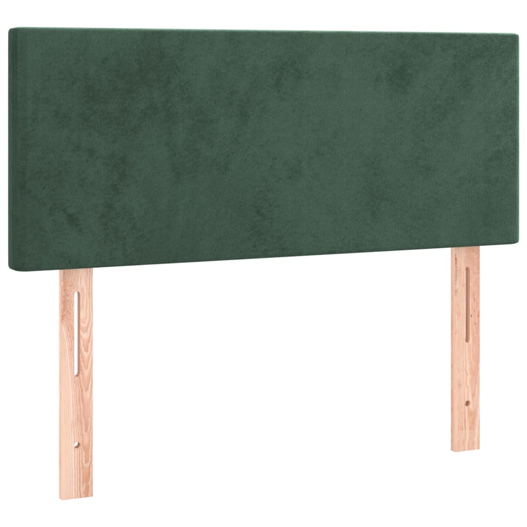 Κρεβάτι Boxspring με Στρώμα Σκούρο Πράσινο 100x200εκ. Βελούδινο