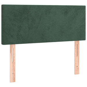 Κρεβάτι Boxspring με Στρώμα Σκούρο Πράσινο 100x200εκ. Βελούδινο