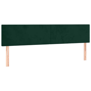 Κρεβάτι Boxspring με Στρώμα Σκούρο Πράσινο 160x200εκ. Βελούδινο