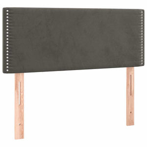 Κρεβάτι Boxspring με Στρώμα Σκούρο Γκρι 80x200 εκ. Βελούδινο