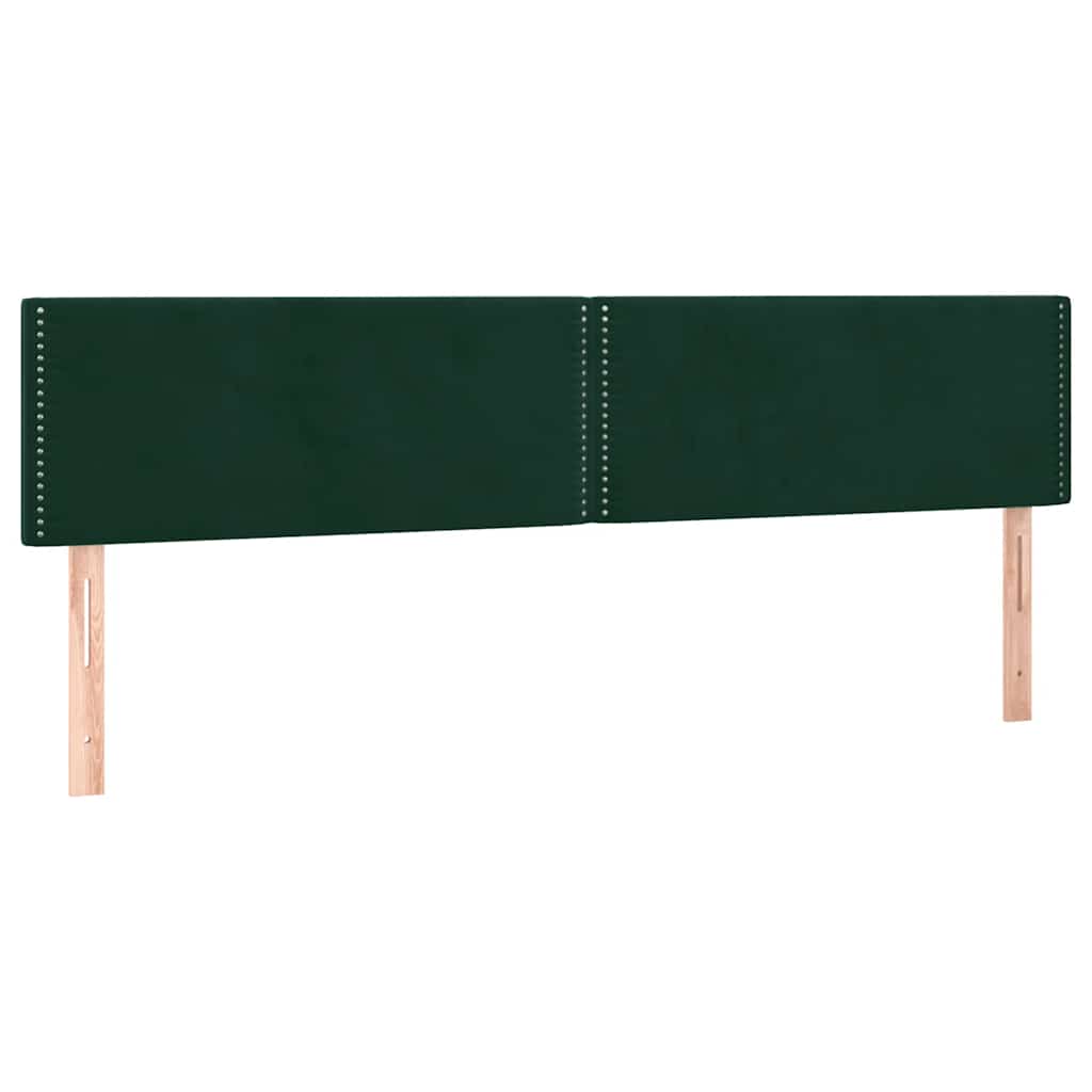 Κρεβάτι Boxspring με Στρώμα Σκούρο Πράσινο 160x200εκ. Βελούδινο