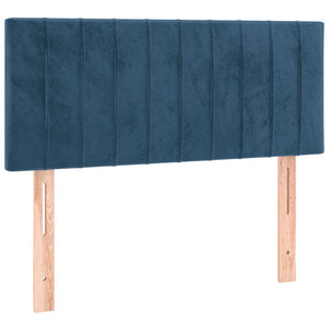 Κρεβάτι Boxspring με Στρώμα Σκούρο Μπλε 80 x 200 εκ. Βελούδινο