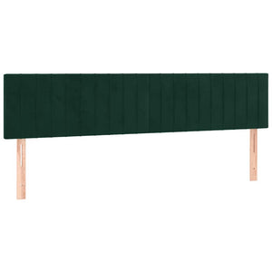 Κρεβάτι Boxspring με Στρώμα Σκούρο Πράσινο 200x200εκ. Βελούδινο