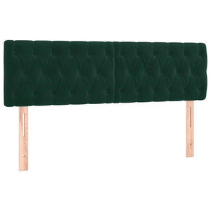 Κρεβάτι Boxspring με Στρώμα Σκούρο Πράσινο 160x200εκ. Βελούδινο