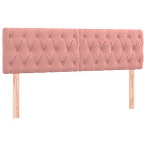 Κρεβάτι Boxspring με Στρώμα Ροζ 160x200 εκ. Βελούδινο