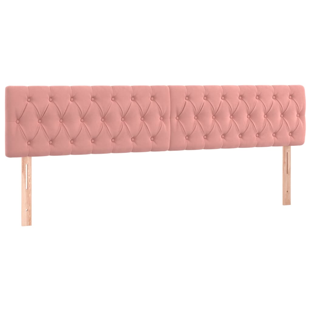 Κρεβάτι Boxspring με Στρώμα Ροζ 180x200 εκ. Βελούδινο