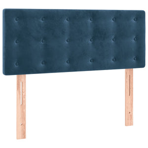 Κρεβάτι Boxspring με Στρώμα Σκούρο Μπλε 80 x 200 εκ. Βελούδινο