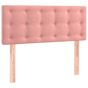 Κρεβάτι Boxspring με Στρώμα Ροζ 80 x 200 εκ. Βελούδινο