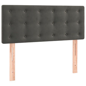 Κρεβάτι Boxspring με Στρώμα Σκούρο Γκρι 100x200 εκ. Βελούδινο