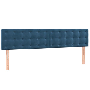 Κρεβάτι Boxspring με Στρώμα Σκούρο Μπλε 180x200 εκ. Βελούδινο
