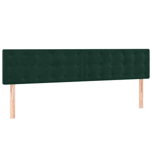 Κρεβάτι Boxspring με Στρώμα Σκούρο Πράσινο 200x200εκ. Βελούδινο