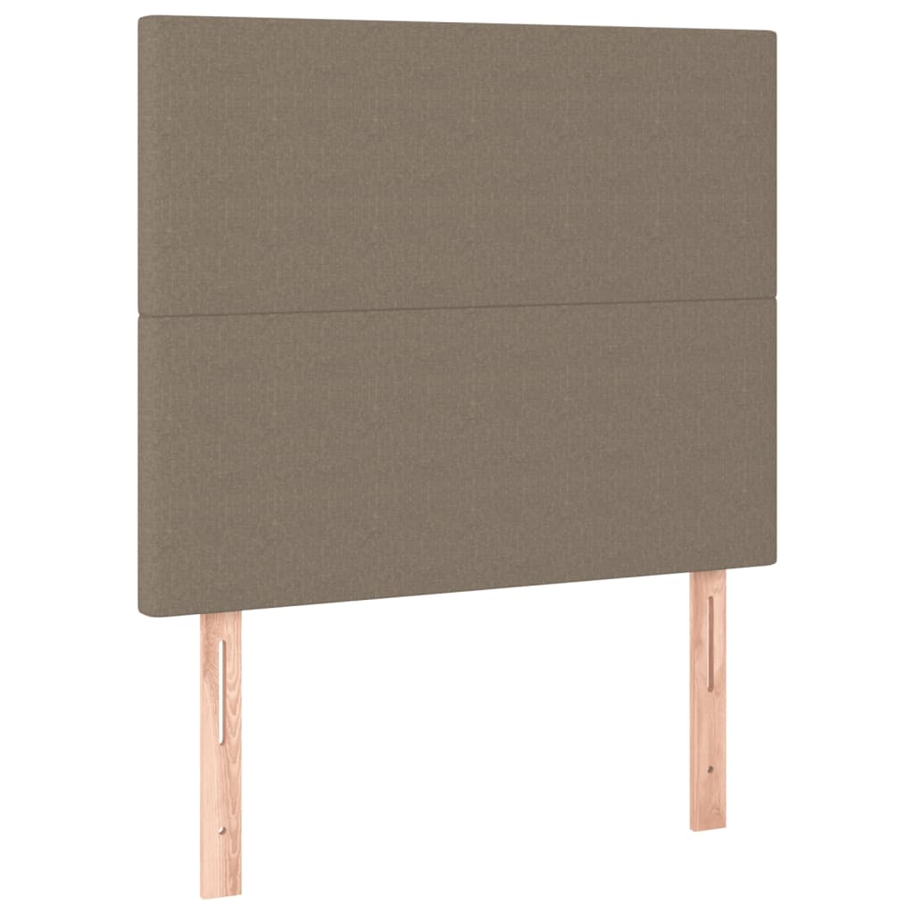 Κρεβάτι Boxspring με Στρώμα Taupe 90x190 εκ.Υφασμάτινο