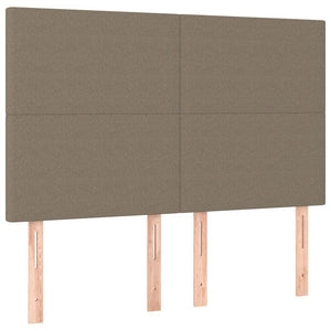 Κρεβάτι Boxspring με Στρώμα Taupe 140x190 εκ. Υφασμάτινο