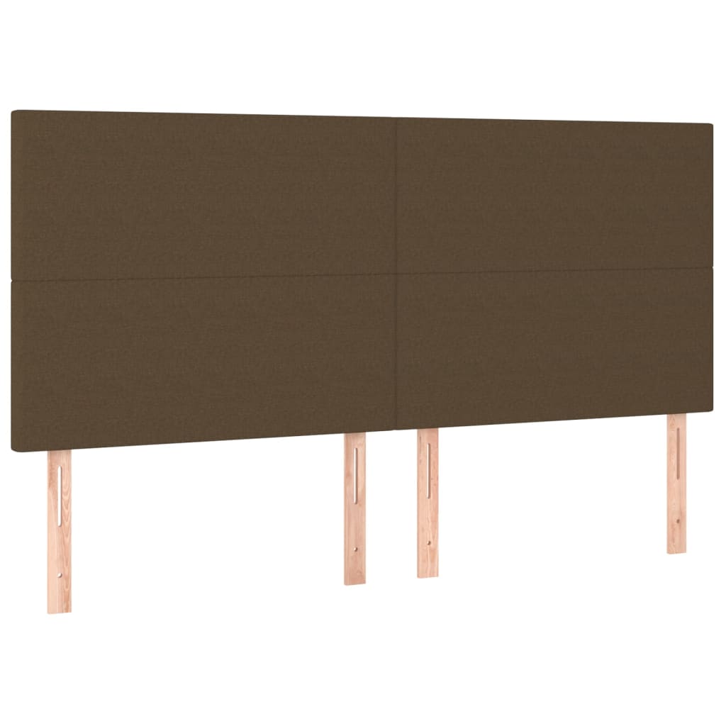 Κρεβάτι Boxspring με Στρώμα Σκούρο Καφέ 180x200 εκ Υφασμάτινο