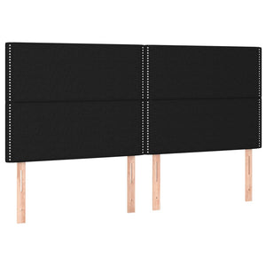 Κρεβάτι Boxspring με Στρώμα Μαύρο 200x200 εκ. Υφασμάτινο