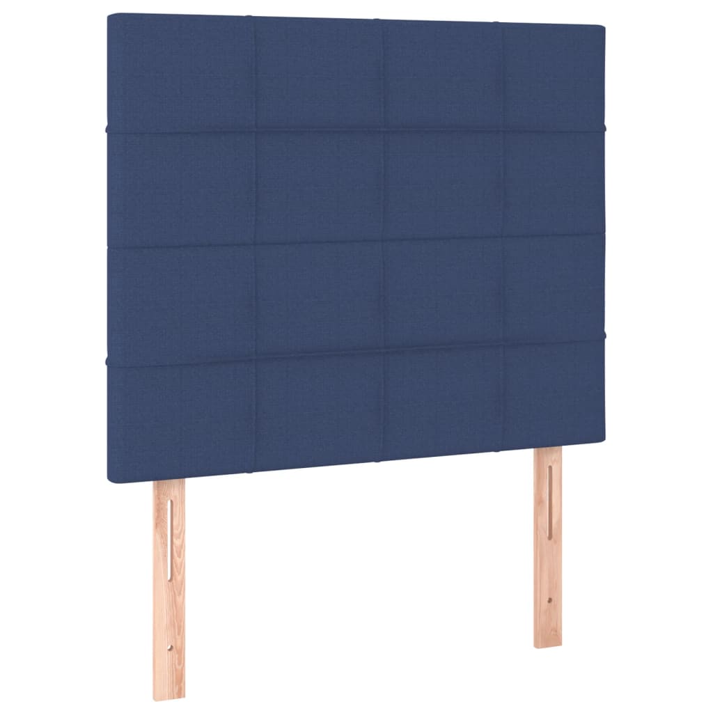 Κρεβάτι Boxspring με Στρώμα Μπλε 100 x 200 εκ. Υφασμάτινο