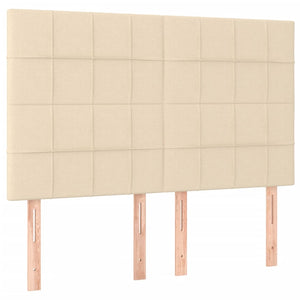 Κρεβάτι Boxspring με Στρώμα Κρεμ 140x200 εκ. Υφασμάτινο